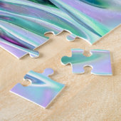 Puzzle Iridescente Vert et Bleu MétallicMarbré (Côté)