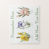 Puzzle Iris Flower Garden Art botanique (Vertical)