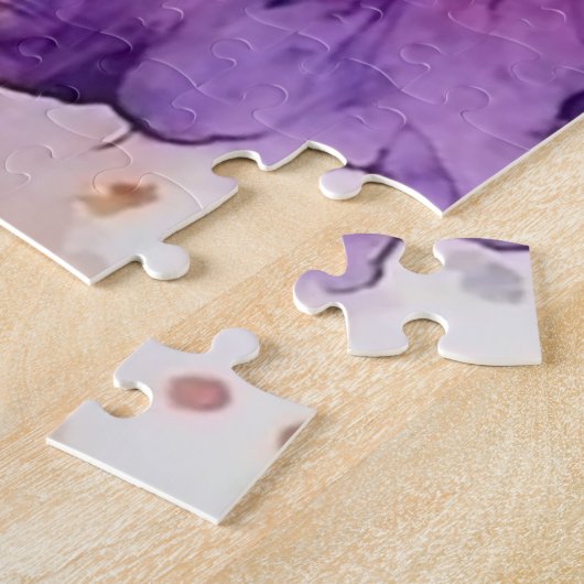 Puzzle Iris violet en aquarelle (Côté)