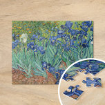 Puzzle Irises | Vincent Van Gogh<br><div class="desc">Irises (1889) de l'artiste post-impressionniste néerlandais Vincent Van Gogh. La peinture paysagère originale est une huile sur toile montrant un jardin de fleurs d'iris en fleurs. Utilisez les outils de conception pour ajouter du texte personnalisé ou personnaliser l'image.</div>