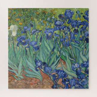 Puzzle Irises Vincent Van Gogh art for kids