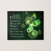 Puzzle Irish Blessing Love in your heart, Design Shamrock (Horizontal)