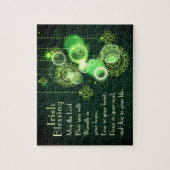 Puzzle Irish Blessing Love in your heart, Design Shamrock (Vertical)
