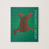 Puzzle Irish Setter Chien Joyeux Noël Design (Vertical)