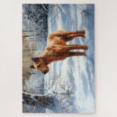 Puzzle Irish Terrier Laisser neiger Noël (Vertical)