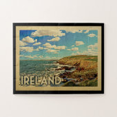 Puzzle Irlande Ocean Cliffs Vintage voyage (Horizontal)