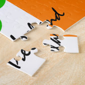 Puzzle Irlande & quatre feuilles de trèfle, drapeau irlan (Côté)