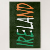 Puzzle Irlande superposée sur le drapeau irlandais 20x30  (Vertical)