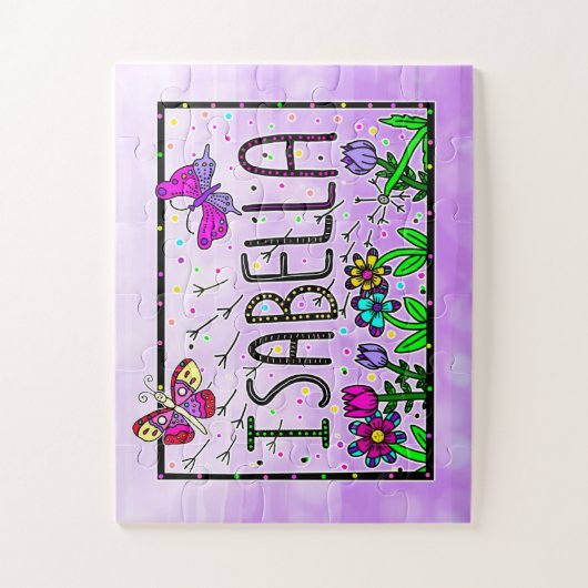 Puzzle Isabella - Le Nom Isabella Dessin Whimsical  (Vertical)