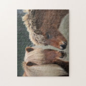 Puzzle islandais de cheval de jument et de poulain (Vertical)