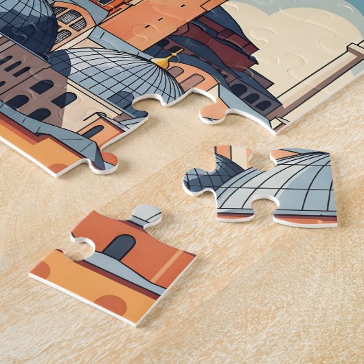 Puzzle Istanbul Turkey with hagia Sophia and minarets (Côté)