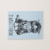 Puzzle It Wasn't Meow Cute Fluffy Kitten Light Blue (Horizontal)
