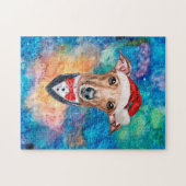 Puzzle Italian Greyhound Breed Dog Christmas (Horizontal)