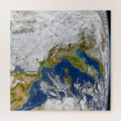 Puzzle Italie Et Mer Adriatique. (Horizontal)