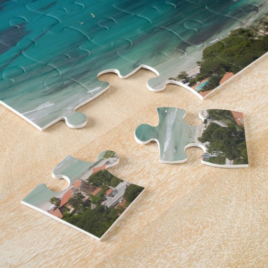 Puzzle Italie, Sicile, Mondello, vue sur la plage depuis (Côté)