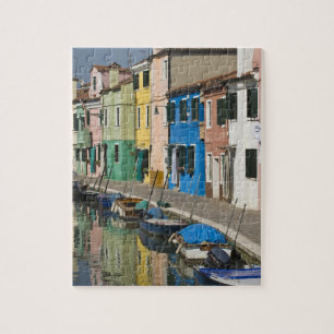 Puzzle Italie, Venise, Burano. Maisons multicolores le lo