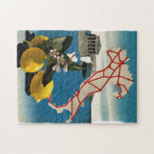 Puzzle Italie vintage Illustration de voyage (Horizontal)