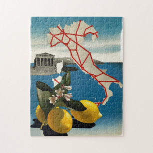 Puzzle Italie vintage Illustration de voyage