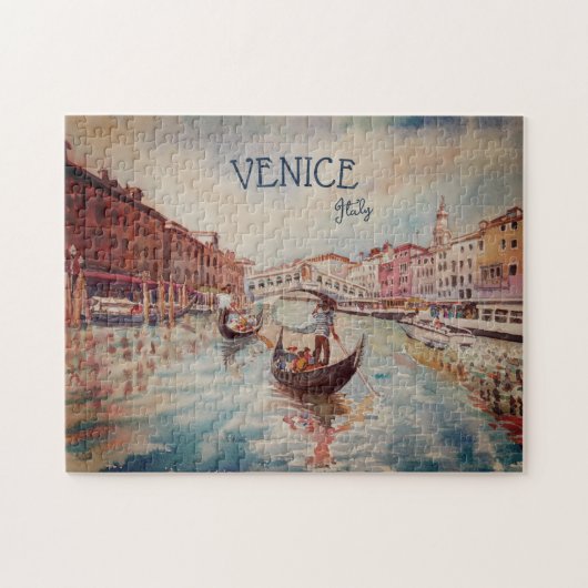 Puzzle Italie Voyage - VENICE aquarelle souvenir (Horizontal)