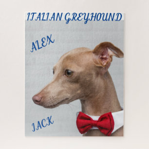 PUZZLE ITALIEN GREYHOUND & NOMS PERSONNALISÉS.