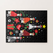 Puzzle Italien Greyhound Ornament Arbre de Noël Chien Mam (Horizontal)