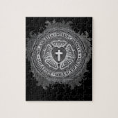 Puzzle J-rose-noir-arrière - plan chrétien de rose de (Vertical)