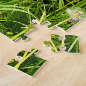 Puzzle Jacinthes et pissenlits dans l'herbe sauvage du pr (Côté)