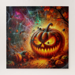 Puzzle Jack-O-Lantern déplaisant et araignées