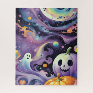 Puzzle Jack-O'-Lanterns et des fantômes amis dans l'espac