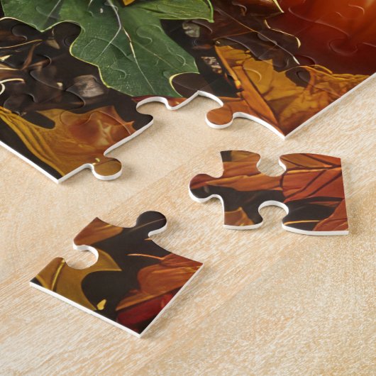 Puzzle Jack Russell Chien Moisson d'automne Thanksgiving (Côté)