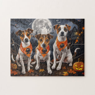 Puzzle Jack Russell Halloween Éffrayant