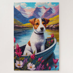 Puzzle Jack Russell sur une pagaie : Une aventure pittore