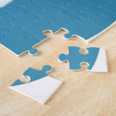 Puzzle Jack Russell Terrier Chien bleu et rouge géométriq (Côté)