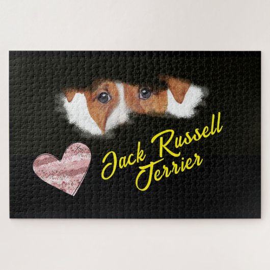 Puzzle Jack Russell Terrier Yeux Couleur solide 1000 pièc (Horizontal)