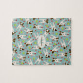 Puzzle Jack Russells balles de tennis coeurs chien motif (Horizontal)