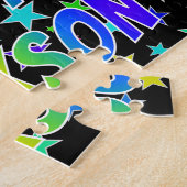 Puzzle "JACKSON" Prénom, Amusant "HEUREUX ANNIVERSAIRE" (Côté)