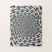 Puzzle Jacquard noir et blanc pour toujours Heures Motif (Vertical)