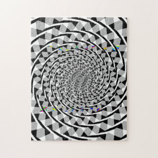 Puzzle Jacquard noir et blanc pour toujours Heures Motif