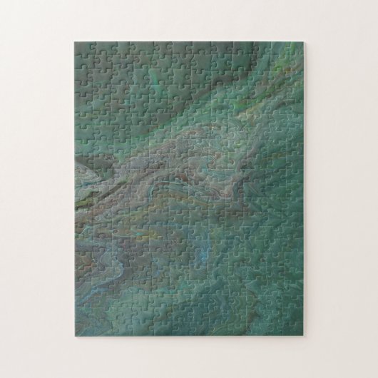 Puzzle Jade 2 Vert Foncé Abstrait (Vertical)