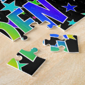 Puzzle "JADEN" Prénom, Amusant "HEUREUX ANNIVERSAIRE" (Côté)