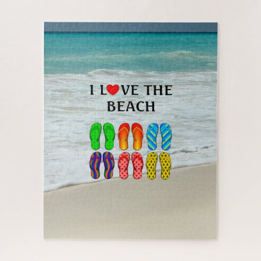 Puzzle J'adore la plage, (Vertical)
