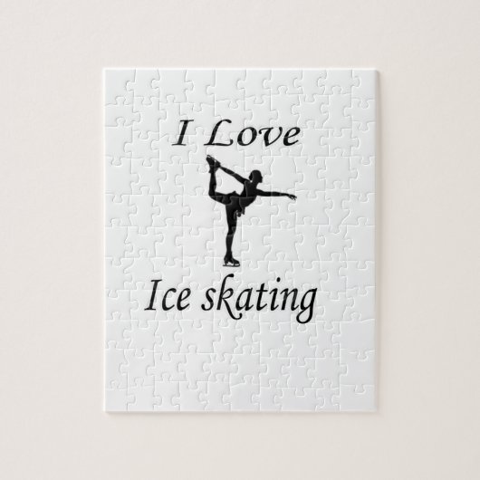 Puzzle J'adore le patinage sur glace (Vertical)