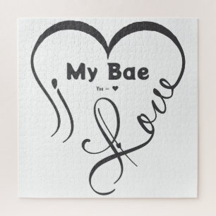 Puzzle J'adore mon chéri • Vous = ♥