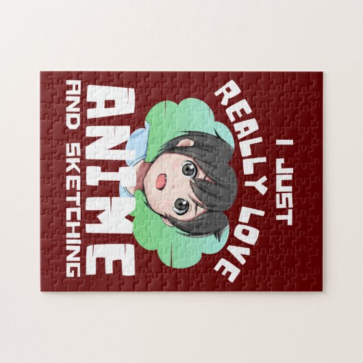 PUZZLE J'ADORE VRAIMENT L'ANIME ET LE SQUETCHING (Horizontal)