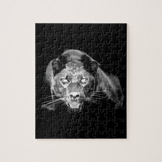 Puzzle Jaguar noir et blanc (Vertical)