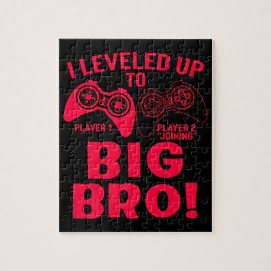 Puzzle J'ai nivelé jusqu'à Big Bro Rouge et Noir (Vertical)