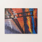 Puzzle "J'Ai Quitté Mon Coeur À San Francisco" Golden Gat (Horizontal)