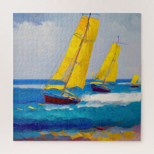 Puzzle "J'ai vu trois bateaux" (Vertical)
