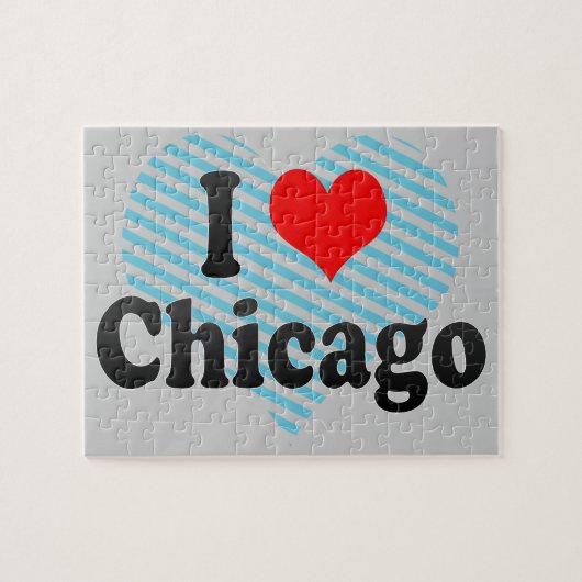 Puzzle J'aime Chicago, Etats-Unis (Horizontal)