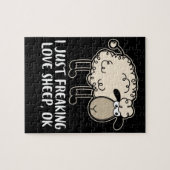 Puzzle J'Aime Juste Frapper L'Amour Moutons Mignons Critè (Horizontal)